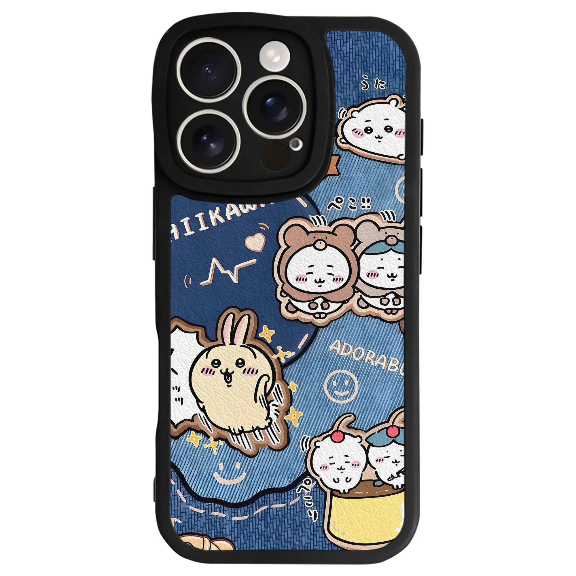 （画像用） ちいかわ Chii-kawa 【iPhone 16シリーズ対応】シリコンスマホケース（レザー調） 材質：シリコン
